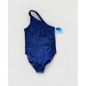 Willit Navy Blue One Piece Swim‎ Bathing Suit Size XL One shoulder swimsuit